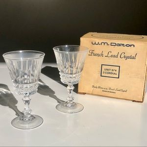 W.M. Dalton French Crystal Cordials, Original Box